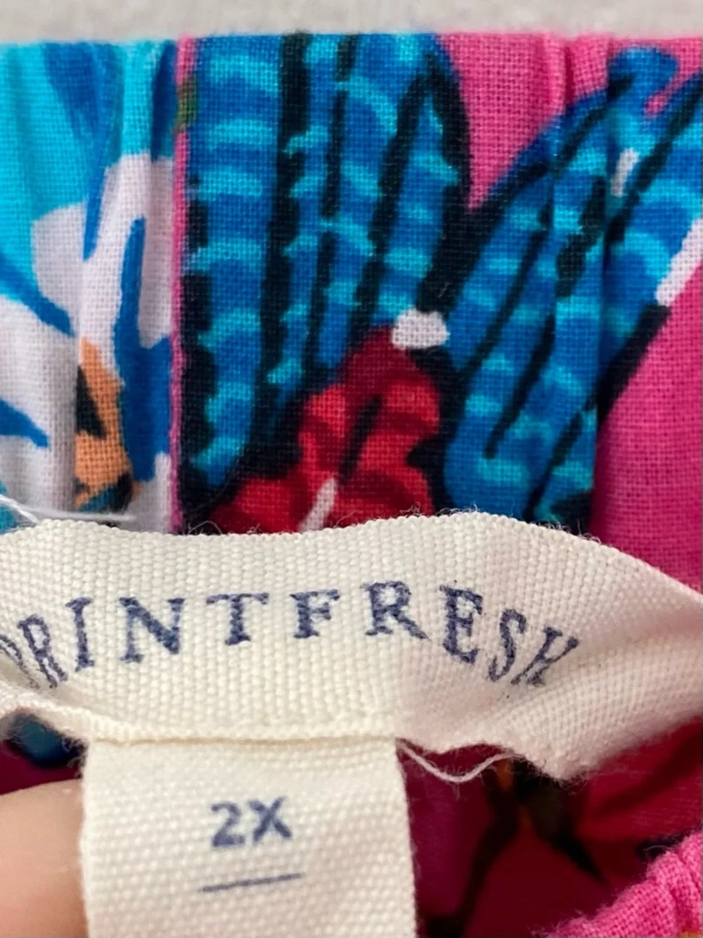 Printfresh Hummingbird Bright Pink Floral Bird Pajama Lounge Pants size 2X - Picture 6 of 6